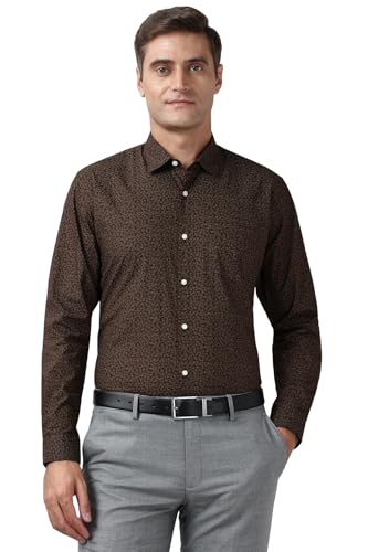 Peter England Men's Printed Formal Shirt 100% Cotton Full Sleeves - Image 2