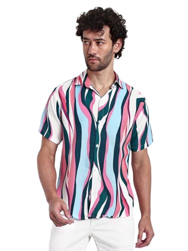 Leriya Fashion Men's Cotton Regular Fit Hawaiian Shirts |Short Sleeve |Casual Button Down| Beach |Va - Authentic Leriya Clothing | UrbanThreads - Image 2