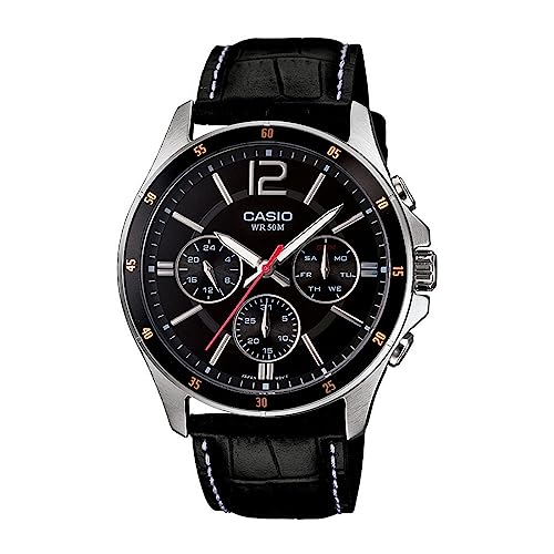 Casio Enticer Chronograph Black Dial Men's Watch MTP-1374L-1AVDF - Image 2