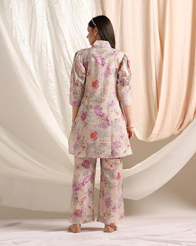 Leriya Fashion Women Cotton Co Ord Set Stylish|Anarkali Kurta Set Printed Kurta & Straight Pant|Fest - Authentic Leriya Clothing | UrbanThreads - Image 3