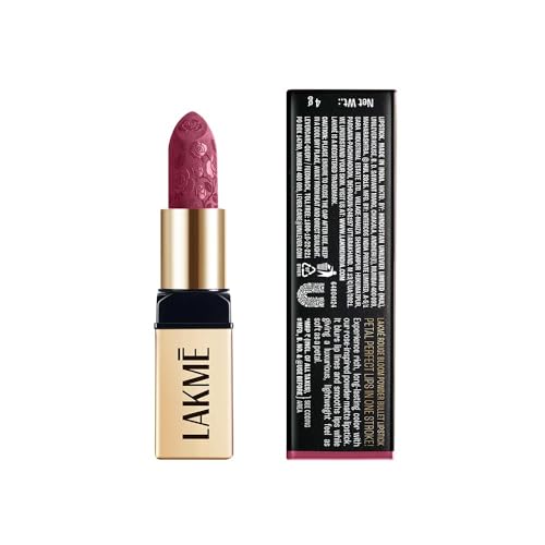 Lakme Rouge Bloom Powder Matte Bullet Pink Tulip 203 - Image 4