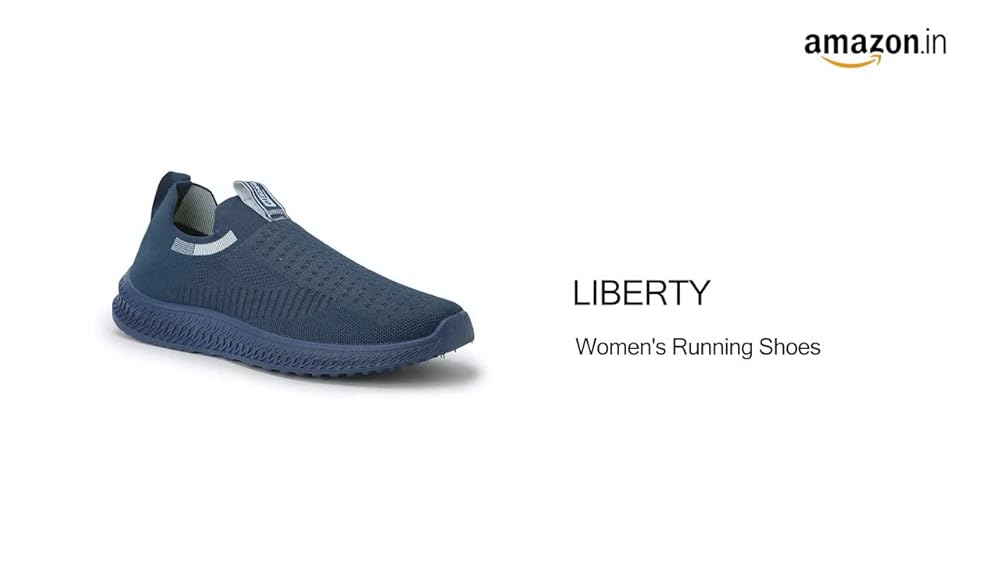 Liberty Force10 ROKKY-4 Non-Lacing Walking Shoes for Men - Black & Blue| Suitable for Jogging, Worko - Authentic Liberty Clothing | UrbanThreads - Image 3