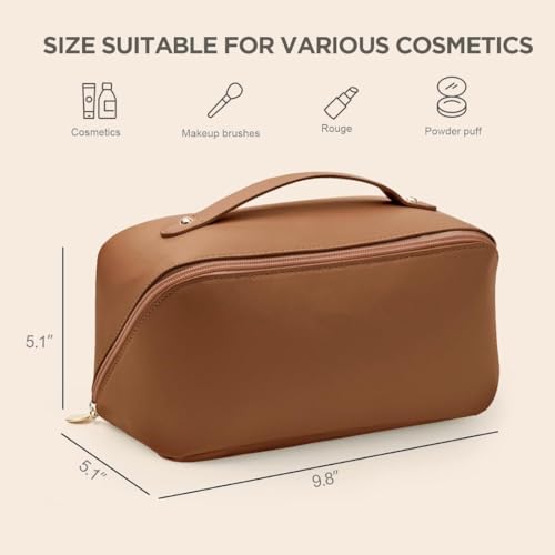 Sprqcart Large Capacity Travel Cosmetic Bag with Handle - Image 4
