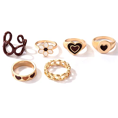 Shining Diva Set of 6 Finger Rings for Women and Girls - Image 2