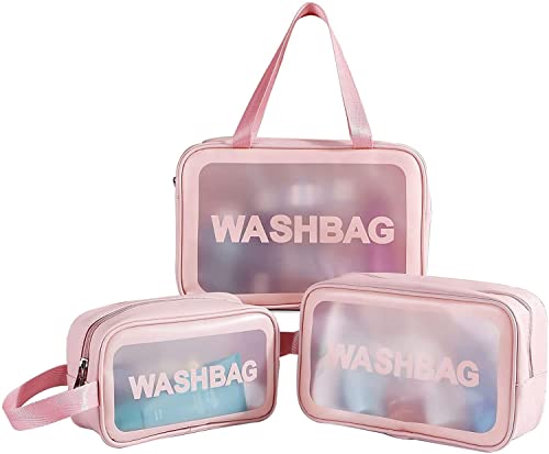 FLYNGO PVC Clear Makeup Pouch Set for Women Travel - Image 2