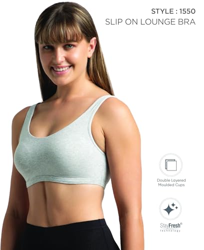 Jockey Women's Super Combed Cotton Elastane Crop Top Bra - Image 3