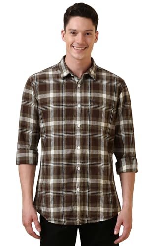 Allen Solly Men Cotton Checkered Regular Fit Shirt - Image 2