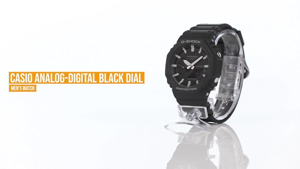Casio GA-2100-1ADR Analog-Digital Black Dial Men's Watch - Image 3