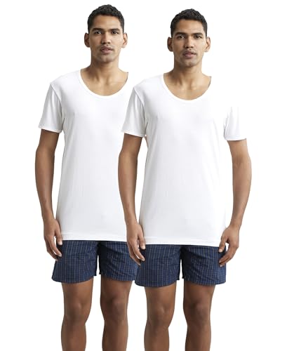 Jockey 8817 Men's Combed Cotton Round Neck Half Sleeved Vest - Image 2