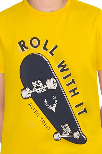 Allen Solly Boys Chest Print Crew Neck T-shirt - Image 5