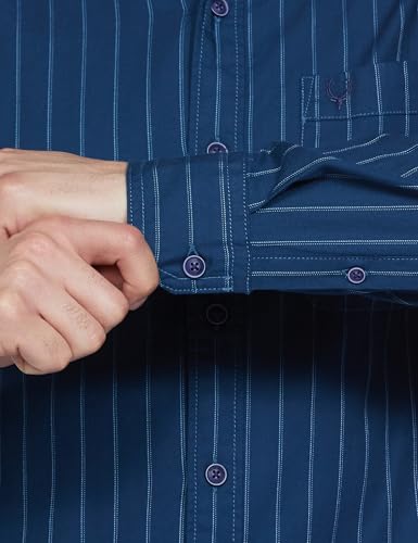 Allen Solly Men Cotton Regular Fit Mandarin Collar Shirt - Image 5