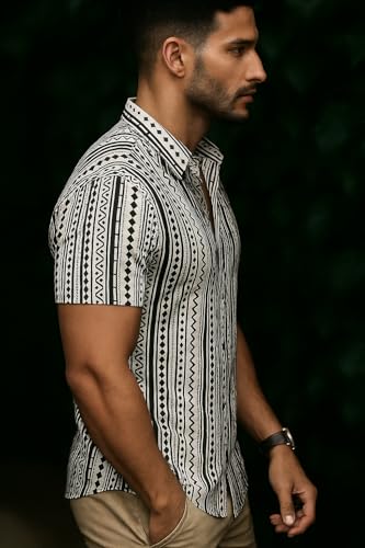 Kizyoo Men's Goa Festival Printed Casual Shirt, Slim Fit, Cut Away Collar. - Authentic Kizyoo Clothing | UrbanThreads - Image 4