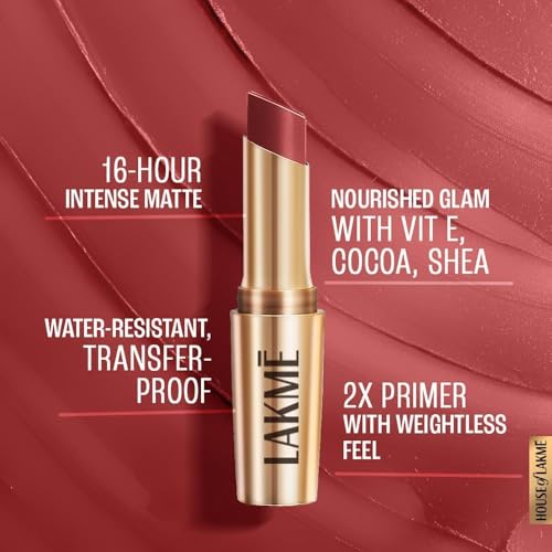 Lakmé Power Play Rosy Sunday Lipstick Matte 16-Hr - Image 5