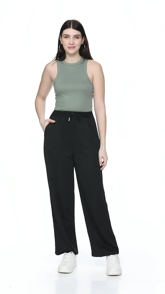 Leriya Fashion High Waist Trousers for Women – Flared Korean Style Formal Pants | Elegant Workwear f - Authentic Leriya Clothing | UrbanThreads - Image 3
