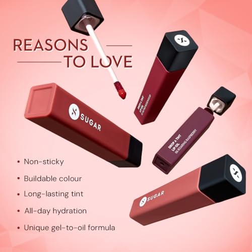SUGAR Cosmetics Drop A Tint Lip Oil Glossy Tinted Longlasting - Image 4