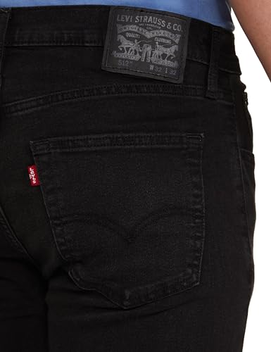 Levi's Men's 512 Mid Rise Fitted Jeans Black - Image 5