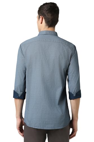 Peter England Men's Ditsy Print Slim Fit Casual Shirt - Image 5