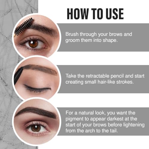 INSIGHT Smudge Free Eyebrow Pencil Matte Finish Waterproof - Image 5