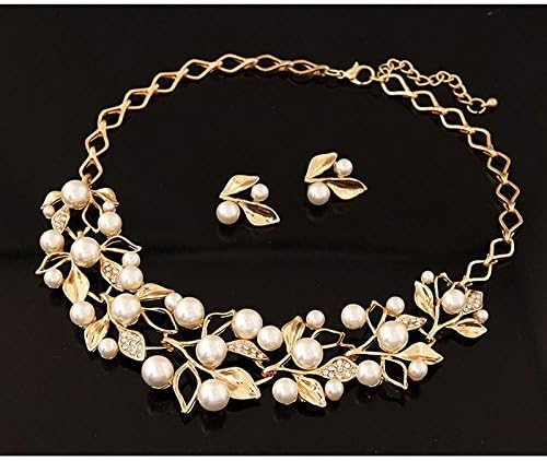 Shining Diva 18k Gold & Silver Plated Pearl Jewellery Set - Image 5