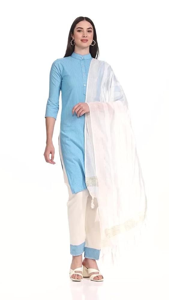 Leriya Fashion Women's Printed Straight Cotton Stitched Kurta Pant with Dupatta - Authentic Leriya Clothing | UrbanThreads - Image 3