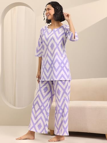 Libas Womens Printed Cotton Night Suit Set for Women - Authentic Libas Clothing | UrbanThreads - Image 3