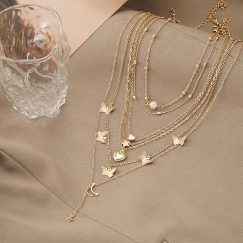 Shining Diva Necklace Set 6 Trendy Pendants for Women - Image 5