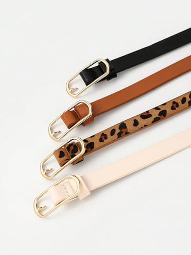 Shining Diva Fashion Leather Belts 4 Pcs Combo for Women - Image 5