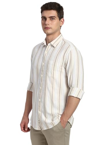 Peter England Mens Cotton Blend Classic Fit Shirt Full Sleeves - Image 4