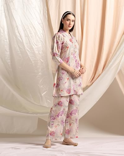 Leriya Fashion Women Cotton Co Ord Set Stylish|Anarkali Kurta Set Printed Kurta & Straight Pant|Fest - Authentic Leriya Clothing | UrbanThreads - Image 4