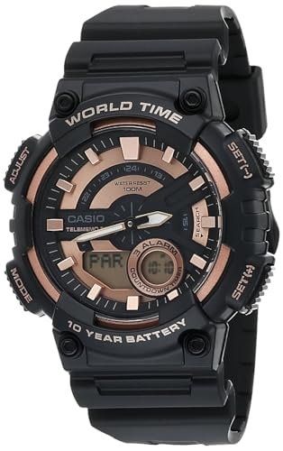 Casio AEQ-110W-1A3VDF Men's Analog-Digital Rose Gold Watch - Image 2