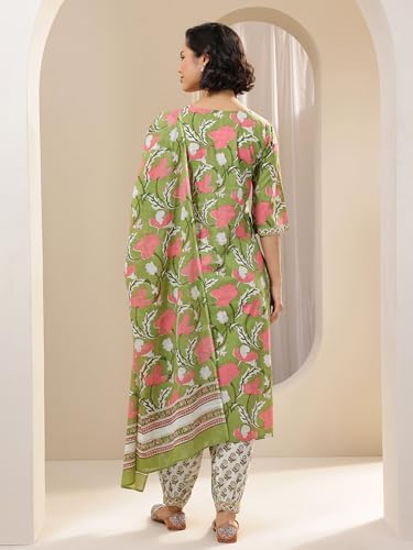 Libas Womens Printed Cotton Straight Kurta With Salwar and Dupatta - Authentic Libas Clothing | UrbanThreads - Image 4