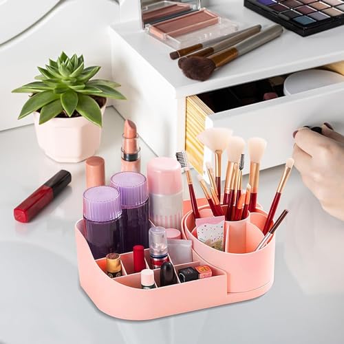 Leawall Makeup Organiser Lipstick Storage Box with Drawer - Image 3