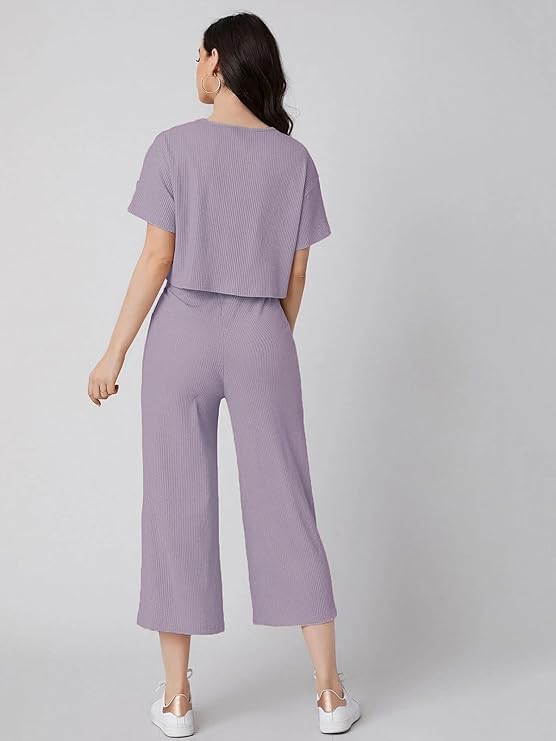 Leriya Fashion Co Ord Set For Women Stylish | Trendy Korean Summer Travel Outfit | 2 Piece Dress for - Authentic Leriya Clothing | UrbanThreads - Image 3