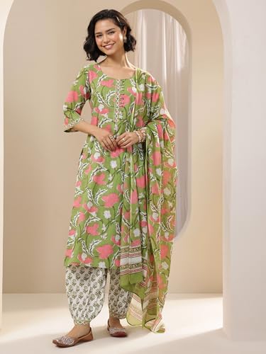 Libas Womens Printed Cotton Straight Kurta With Salwar and Dupatta - Authentic Libas Clothing | UrbanThreads - Image 3