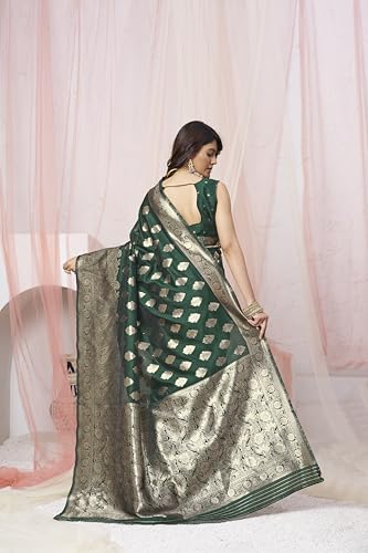 Leriya Fashion Women's Jacquard Cotton Silk Saree - Authentic Leriya Clothing | UrbanThreads - Image 4