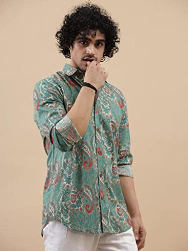 Leriya Fashion Shirts for Men || Rayon Batik Printed Casual Men's Shirt || Full Sleeves Hawaiian Reg - Authentic Leriya Clothing | UrbanThreads - Image 4