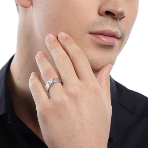 ZAVYA 925 Sterling Silver Statement Rhodium Plated Ring for Men | Gift for Men and Boys | With Certi - Authentic ZAVYA Accessories | UrbanThreads - Image 5