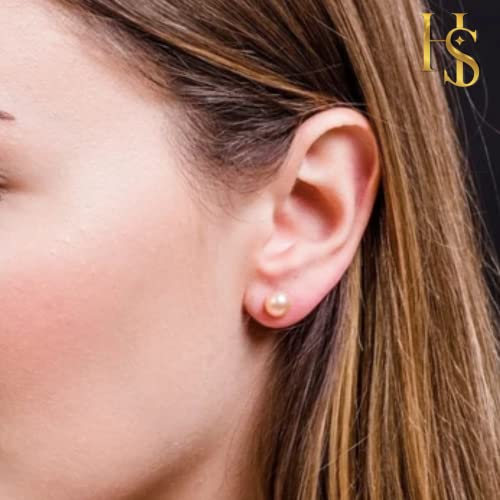 HIGHSPARK 925 Silver Pearl Earrings Women Freshwater - Image 5