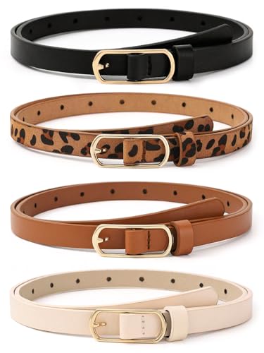 Shining Diva Fashion Leather Belts 4 Pcs Combo for Women - Image 2