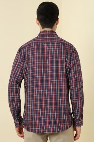 Allen Solly Men Cotton Classic Fit Small Checks Casual Shirt - Image 4