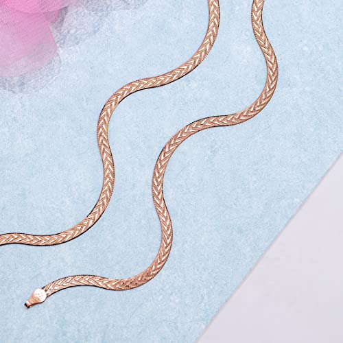 ZAVYA 925 Sterling Silver Rose Gold Plating Braided Abstract Anklets (Pair) | Gift for Women & Girls - Authentic ZAVYA Fashion | UrbanThreads - Image 5