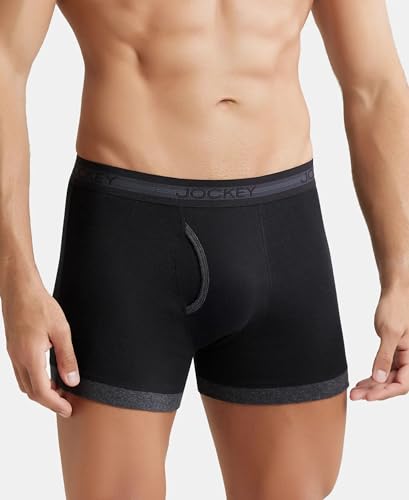 Jockey Men's Super Combed Cotton Rib Boxer Brief Pack of 2 - Image 4