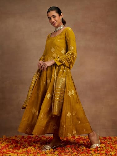 Libas Women's Chanderi Silk Printed Regular Kurta Sets - Authentic Libas Clothing | UrbanThreads - Image 3