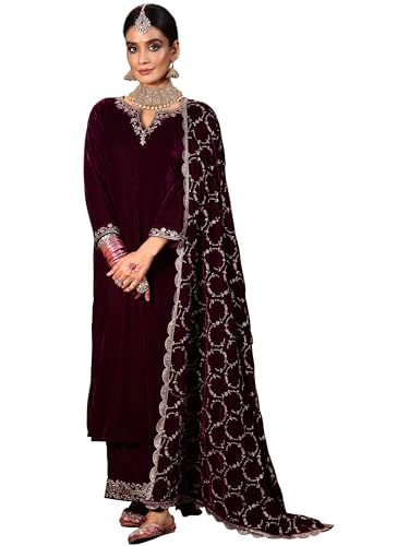 Libas Velvet Kurta Set - UrbanThreads: Effortless Elegance - Image 2
