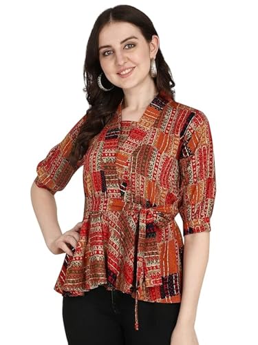 Leriya Fashion Women's Printed Regular Fit Top with Half Sleeves for Office Wear, Casual Wear, Under - Authentic Leriya Clothing | UrbanThreads - Image 2