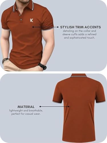 LERIYA FASHION Polo T-Shirt for Men – Cotton Short Sleeve Regular Fit Tee | Perfect for Golf, Travel - Authentic LERIYA Clothing | UrbanThreads - Image 5