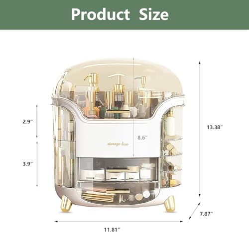 Niyam Makeup Organiser Storage Box with Clear Lid - Image 5