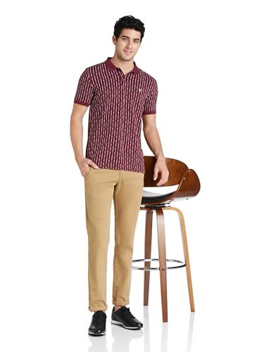 Allen Solly Men Polycotton Regular Fit Printed Polo T-Shirt - Image 4