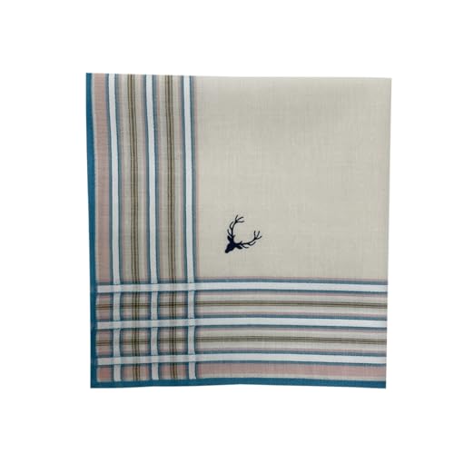 Allen Solly Women's Cotton Handkerchief Pack of 3 - Sky Blue, Royal Blue, Brown - Image 3