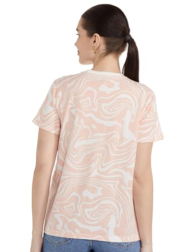 Allen Solly Women Cotton Regular Fit All Over Print T-Shirt - Image 4